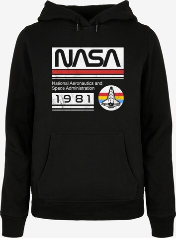 Merchcode Sweatshirt 'Nasa - 1981' in Zwart: voorkant