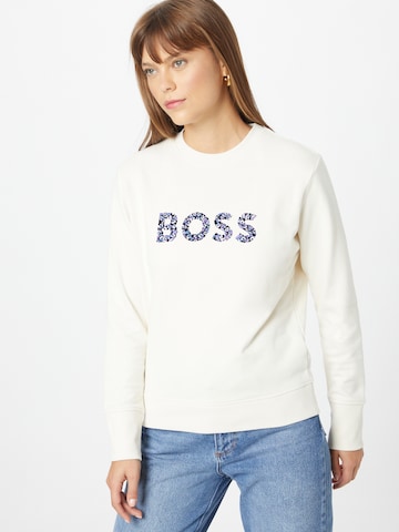 BOSS Orange Sweatshirt 'Ela' in Weiß: predná strana