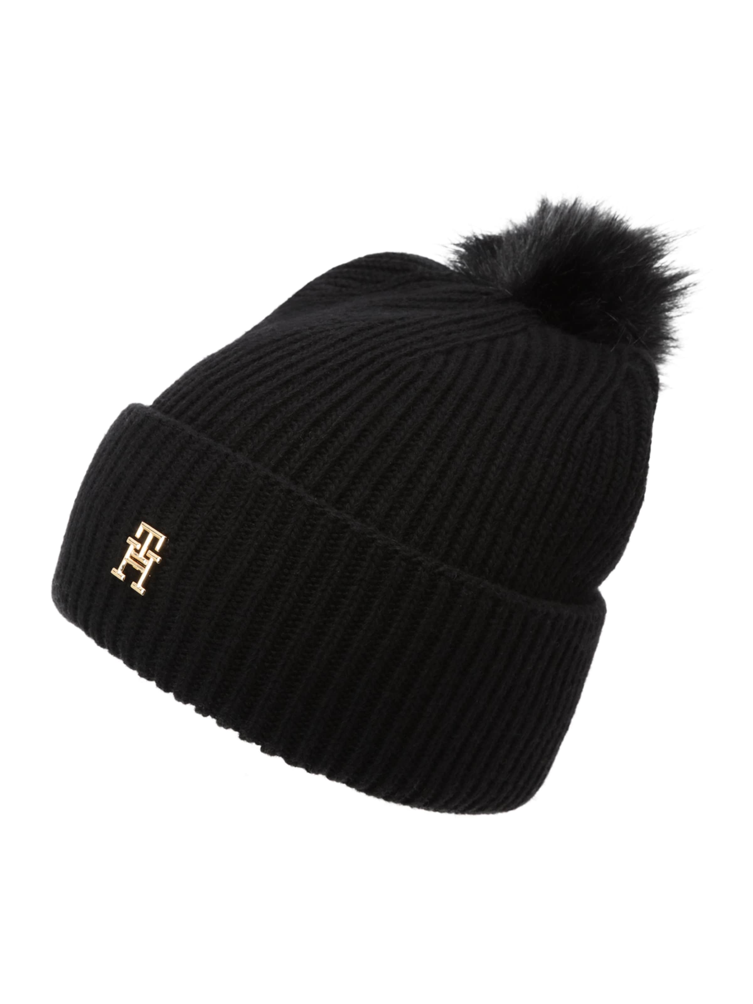 Bonnet TOMMY HILFIGER en noir : devant