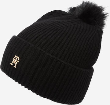 TOMMY HILFIGER Muts in Zwart: voorkant