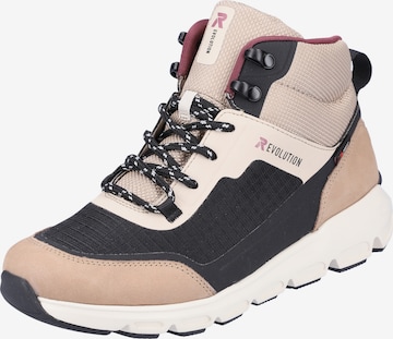 Rieker EVOLUTION Schnürstiefelette in Beige: predná strana