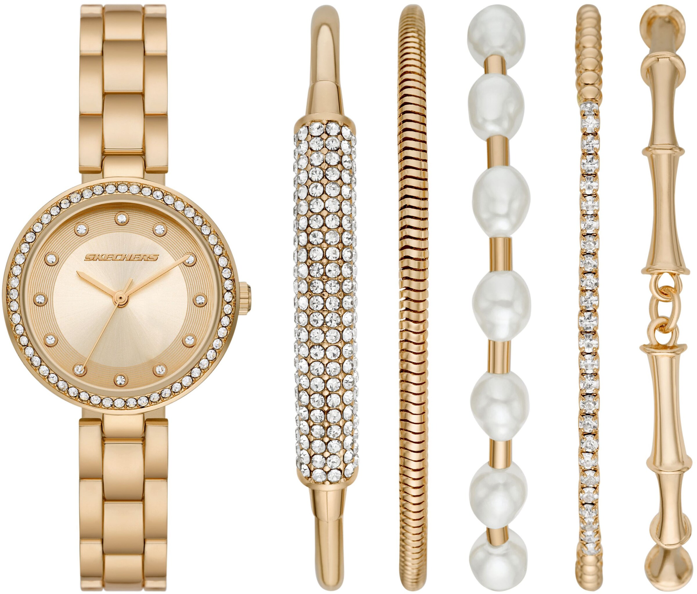 SKECHERS Jewelry Set in Gold: front