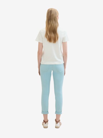 Coupe slim Pantalon TOM TAILOR en bleu