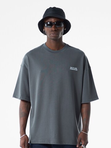 VAMOS CLO Shirt 'Michaelmas Daisy' in Grau: Vorderseite