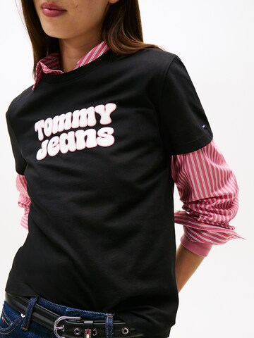 Tommy Jeans T-shirt 'ESSENTIAL' i svart