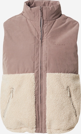 Vestă mazine pe maro mokka / alb lână, Vizualizare produs