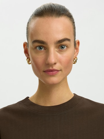 SELECTED Μπλουζάκι 'SLFCOLWOMAN' σε καφέ