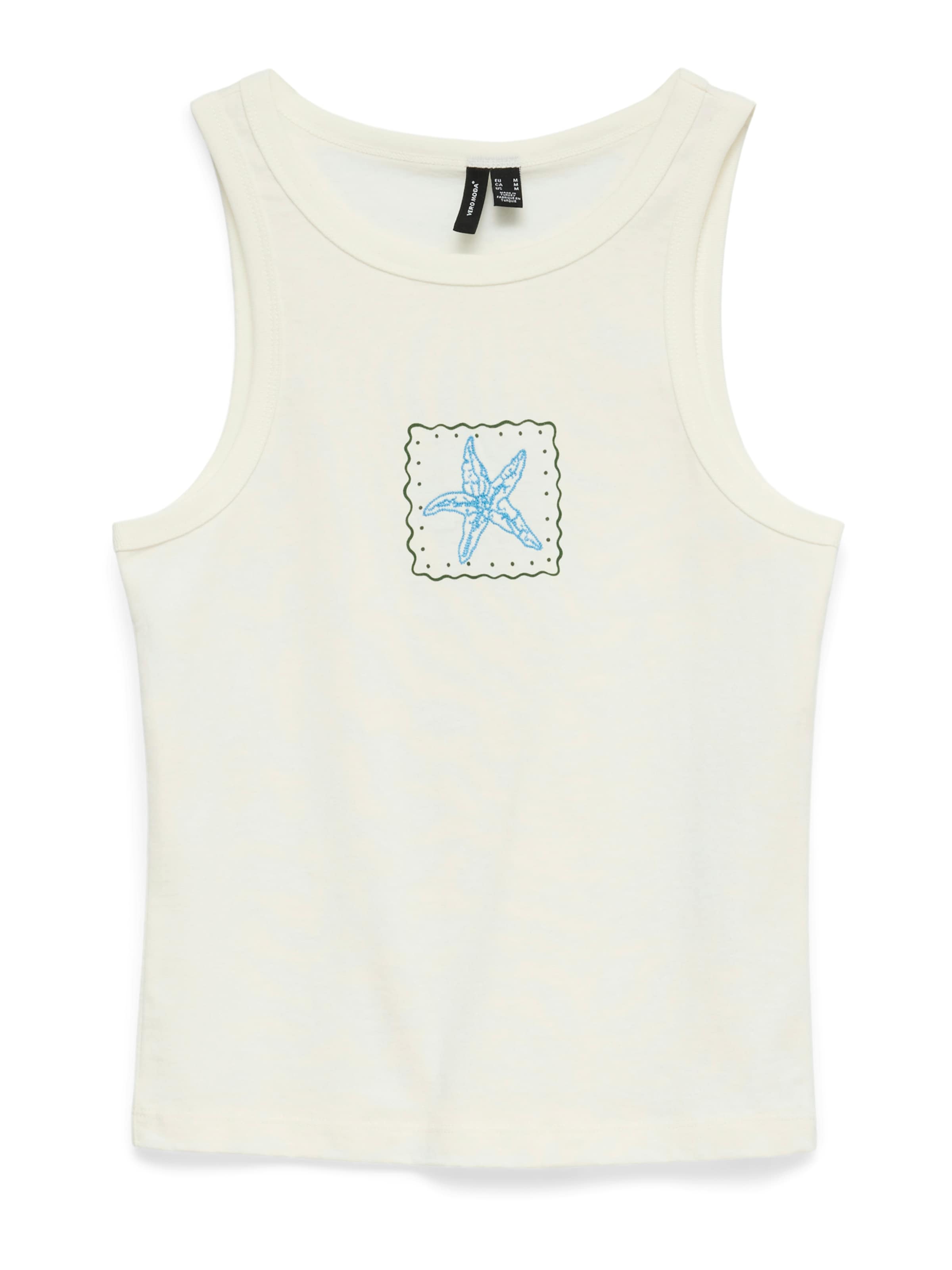 VERO MODA Top 'VMALLY' in blau / oliv / weiß, Produktansicht