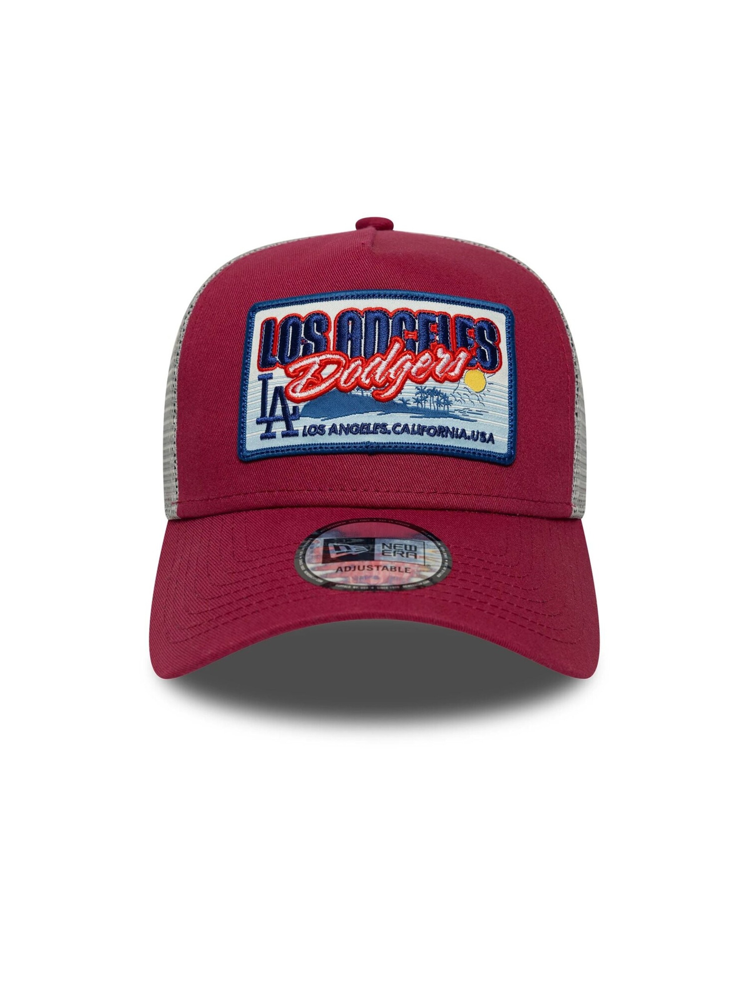 NEW ERA Athletic Cap '9FORTY MLB Patch Los Angeles Dodgers' in Red: front