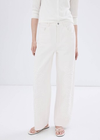 MANGO Loosefit Jeans 'Cameron' in Weiß: Vorderseite