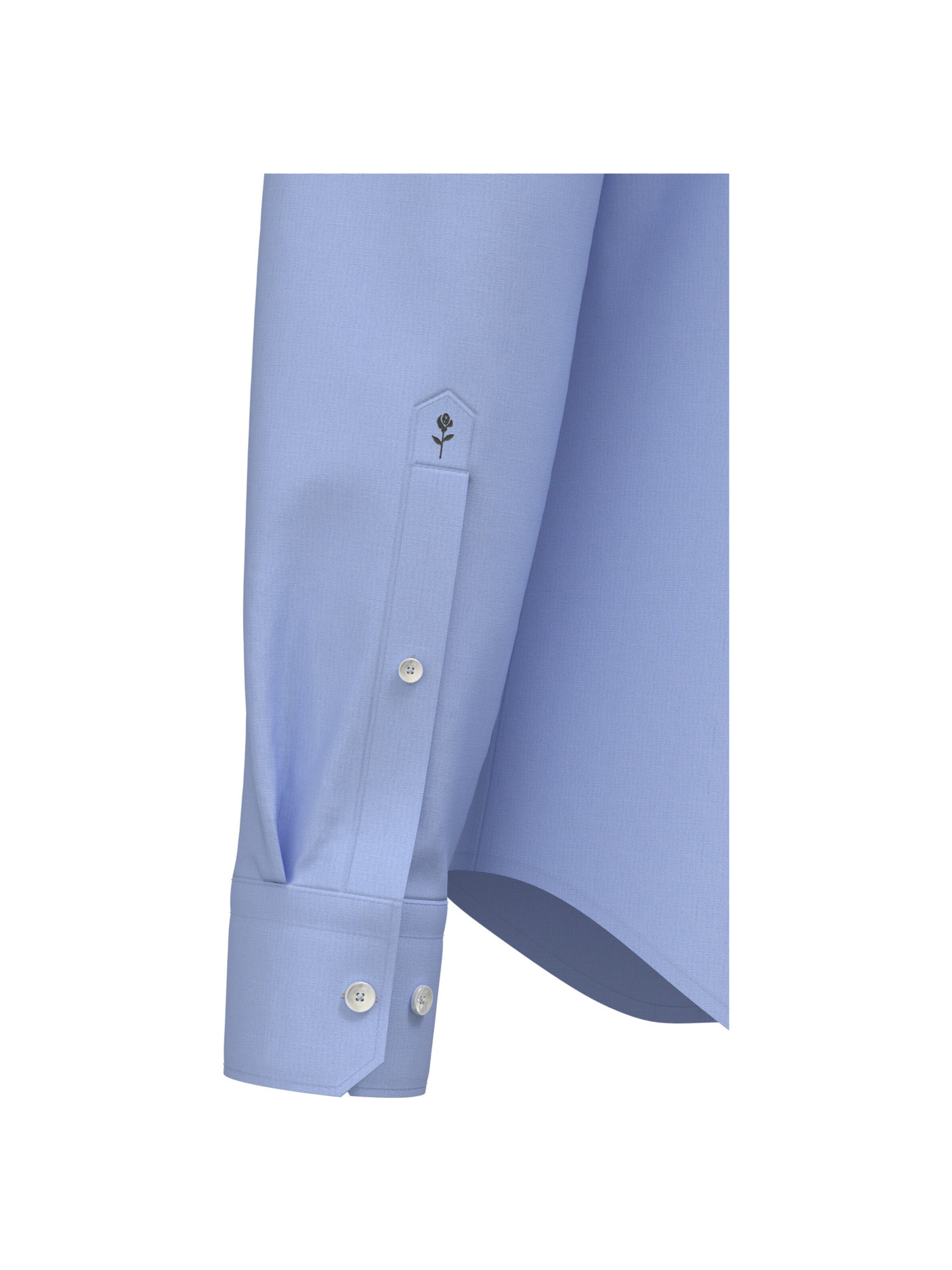 Coupe slim Chemise business 'Schwarze Rose' SEIDENSTICKER en bleu