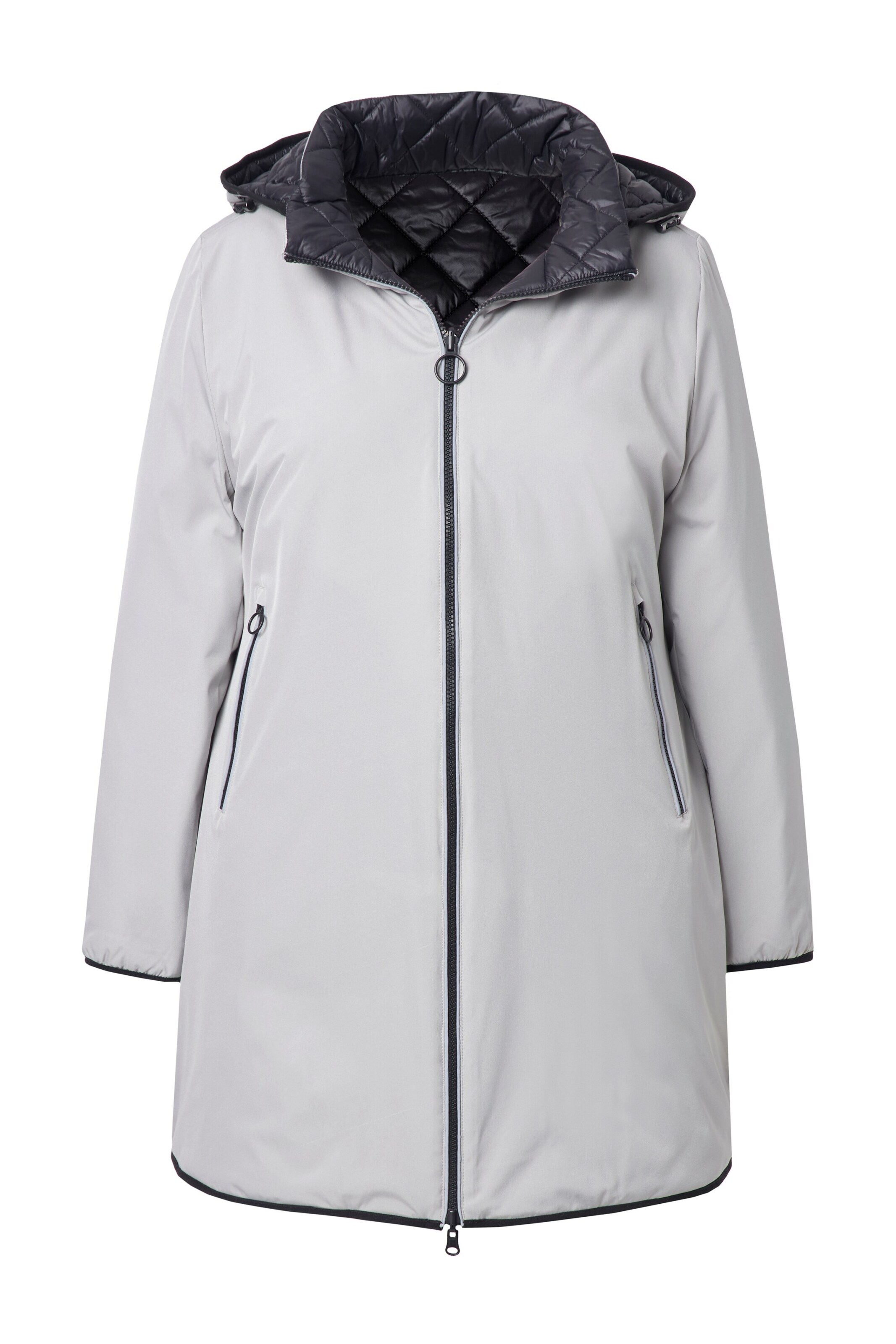 Ulla Popken Performance Jacket in Grey: front