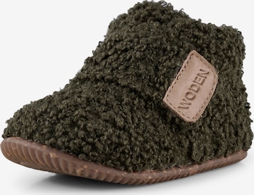 WODEN Kids First-Step Shoes 'Kim Teddy' in Green: front