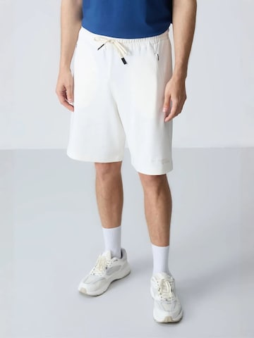 Wide Leg Pantalon Tommy Life en blanc : devant