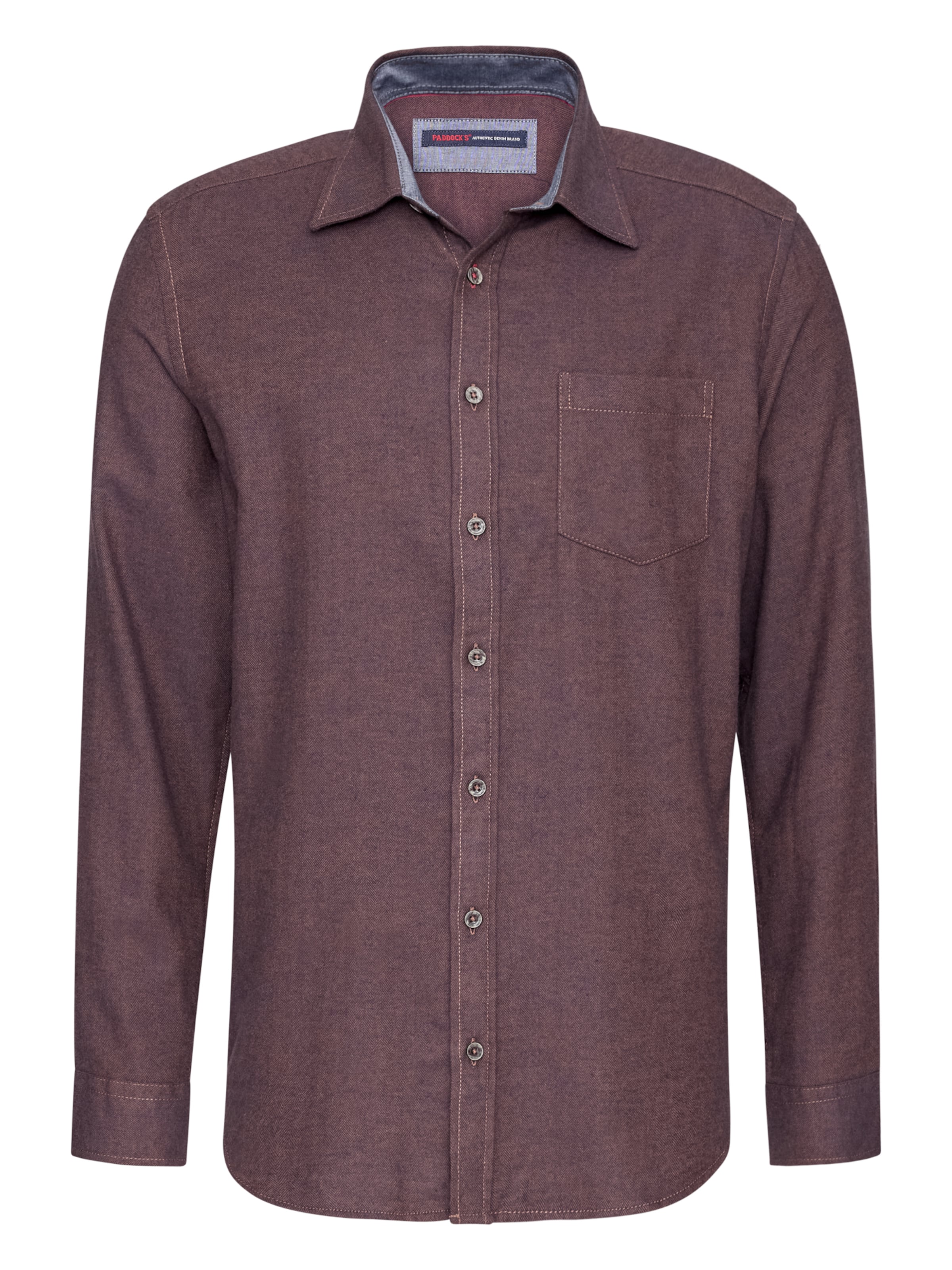 PADDOCKS Regular Fit Hemd in Braun: Vorderseite