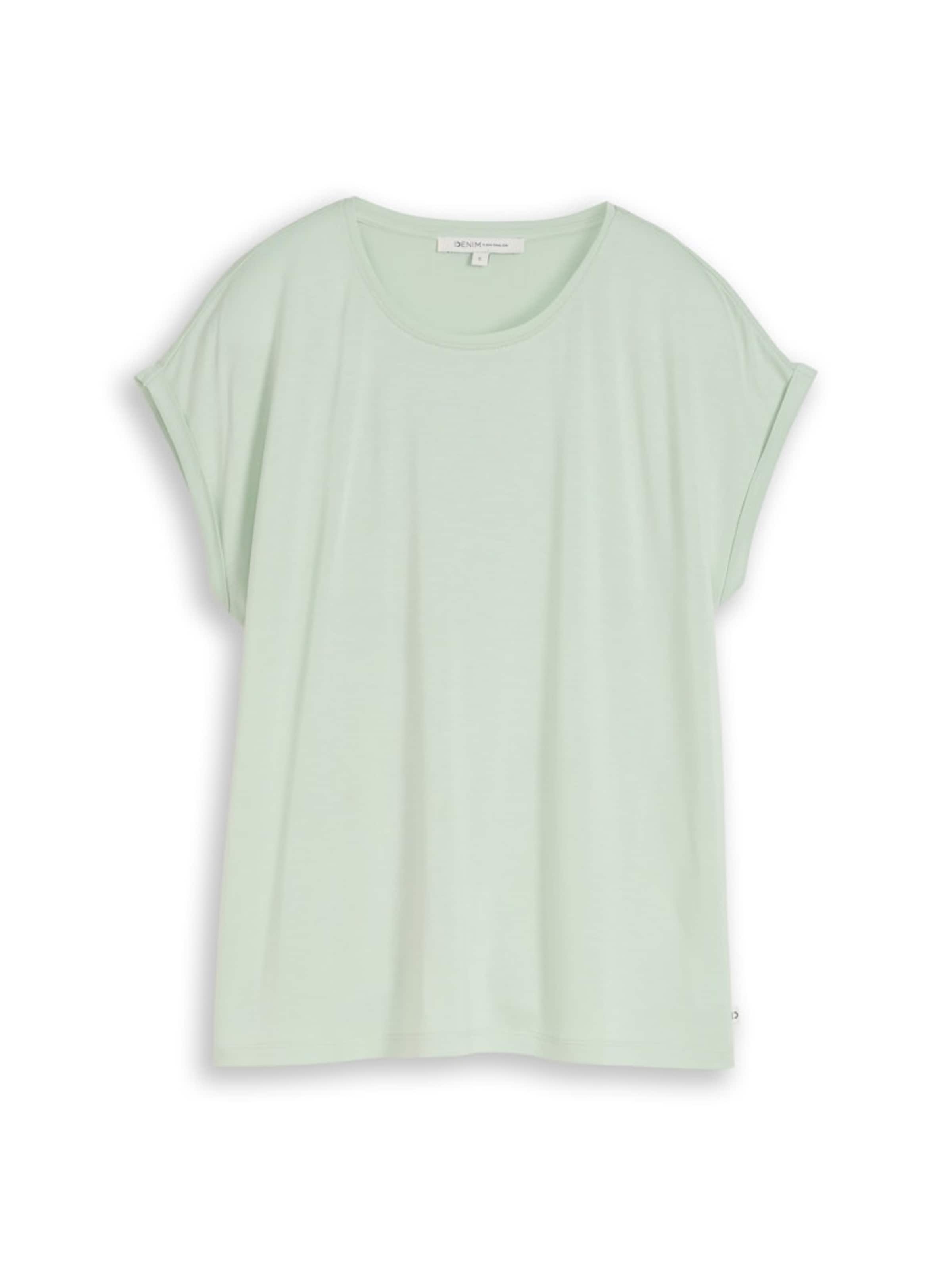 TOM TAILOR DENIM Majica | zelena barva: sprednja stran