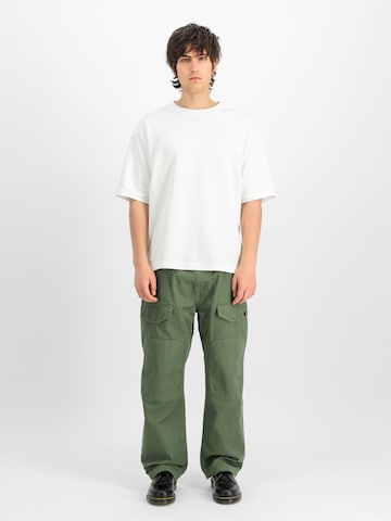 ALPHA INDUSTRIES Loose fit Cargo trousers 'CWU-18/P' in Green: front