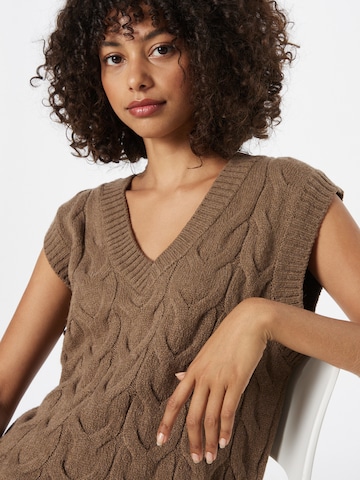 PIECES Sweater 'LOVINA' in Brown