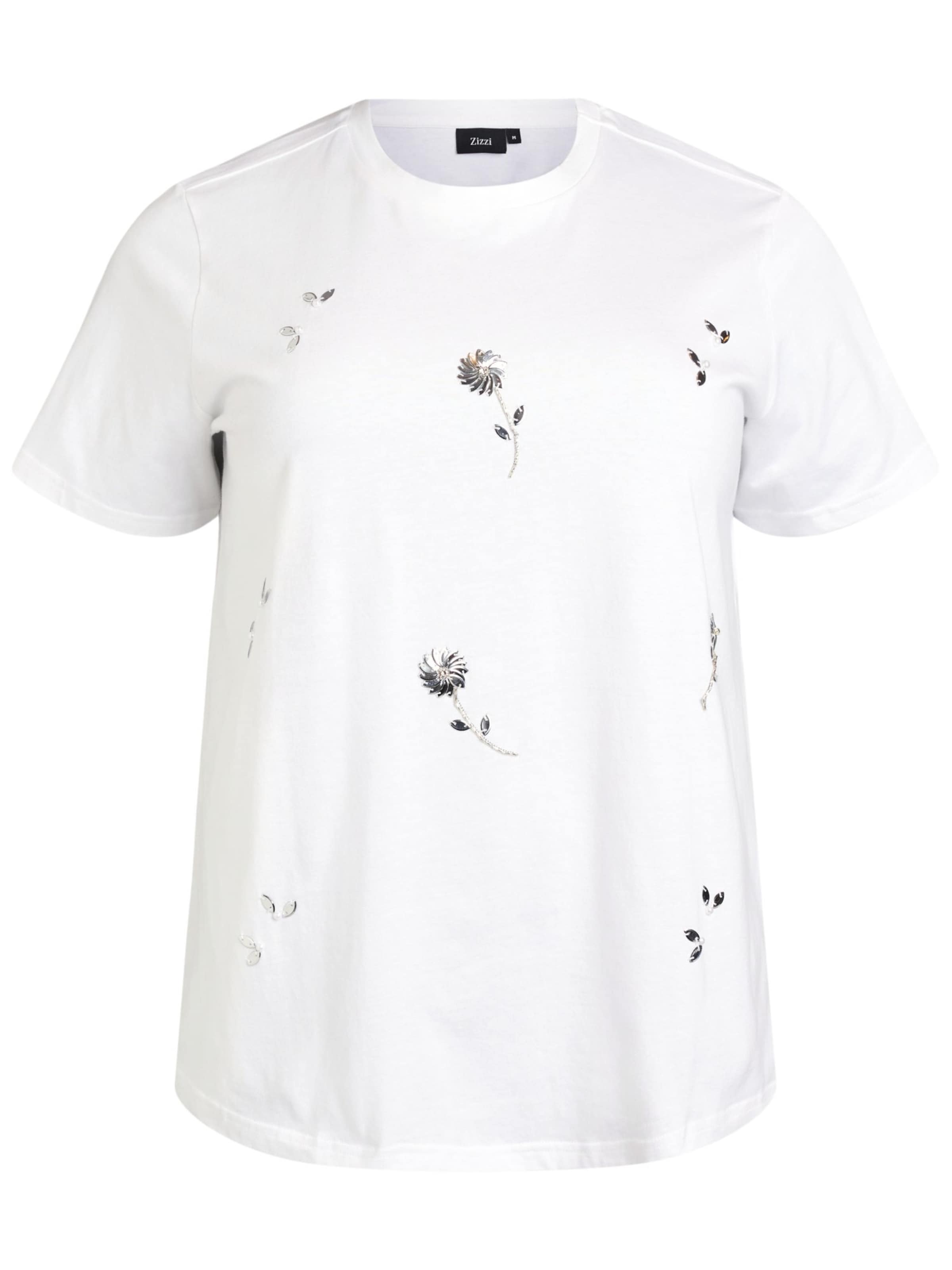 Zizzi Тениска 'Sadie' в бяло: отпред
