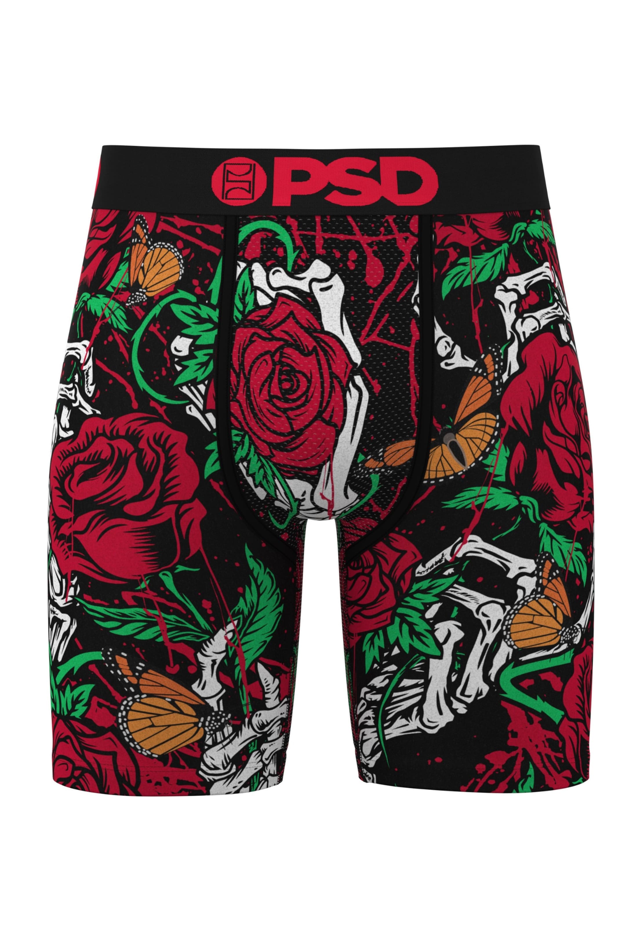 PSD Boxer shorts 'Eternal Roses' in Black: front