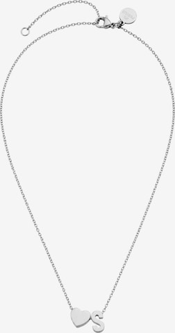 PURELEI - Cadena 'Letter Heart S' en plata: frente