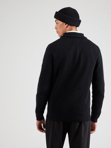 INDICODE JEANS Knit Cardigan 'Turbino' in Black