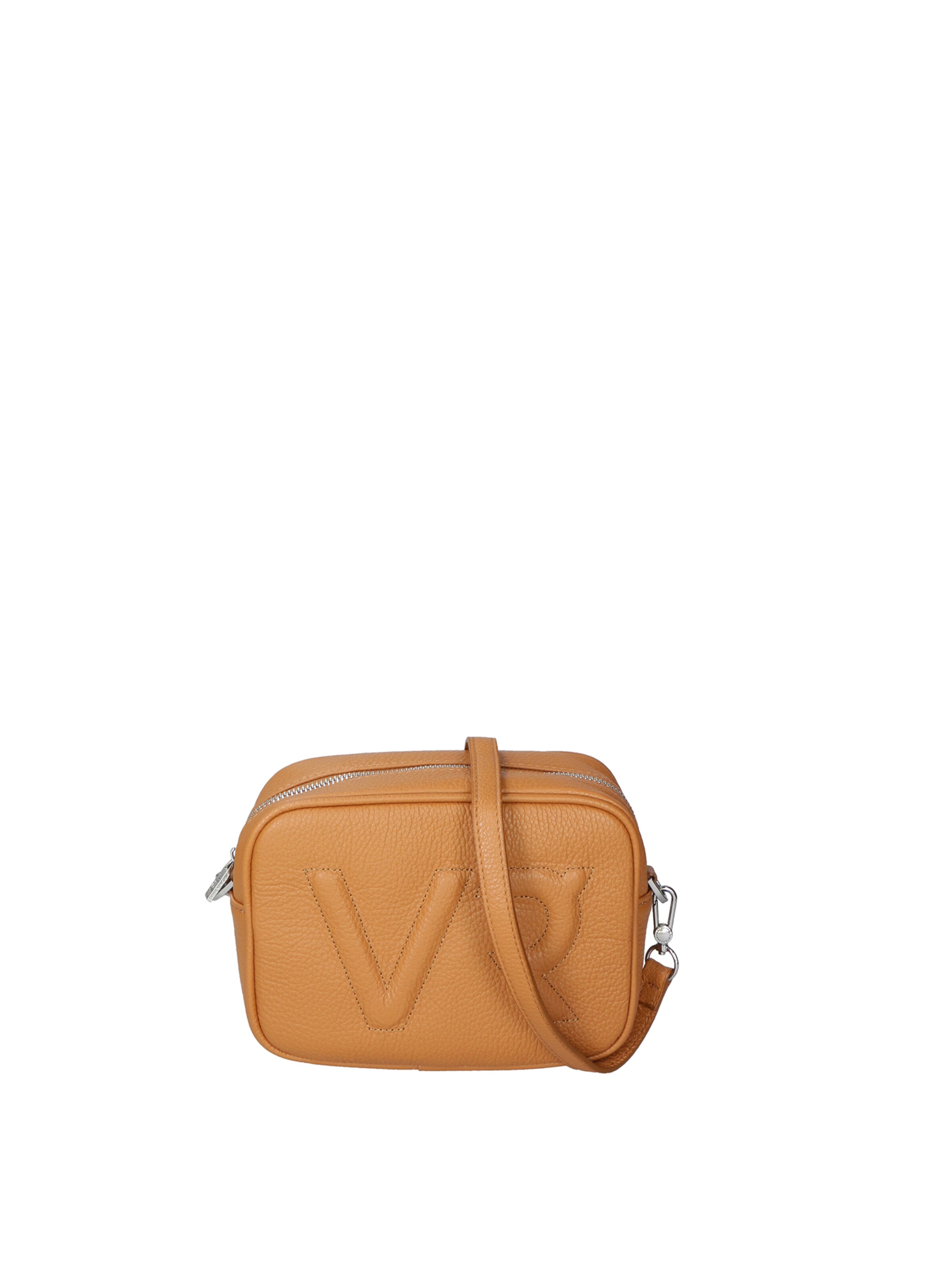 Borsa a tracolla 'Borsa a Tracolla Donna Pelle Virginia Rhinè Zip' di Virginia Rhinè in marrone: frontale