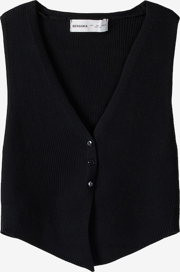 Bershka Knitted Vest in Black, Item view