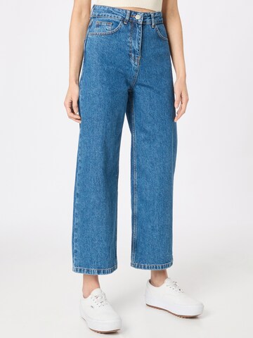 Wide leg Jeans de la Oasis pe albastru: față