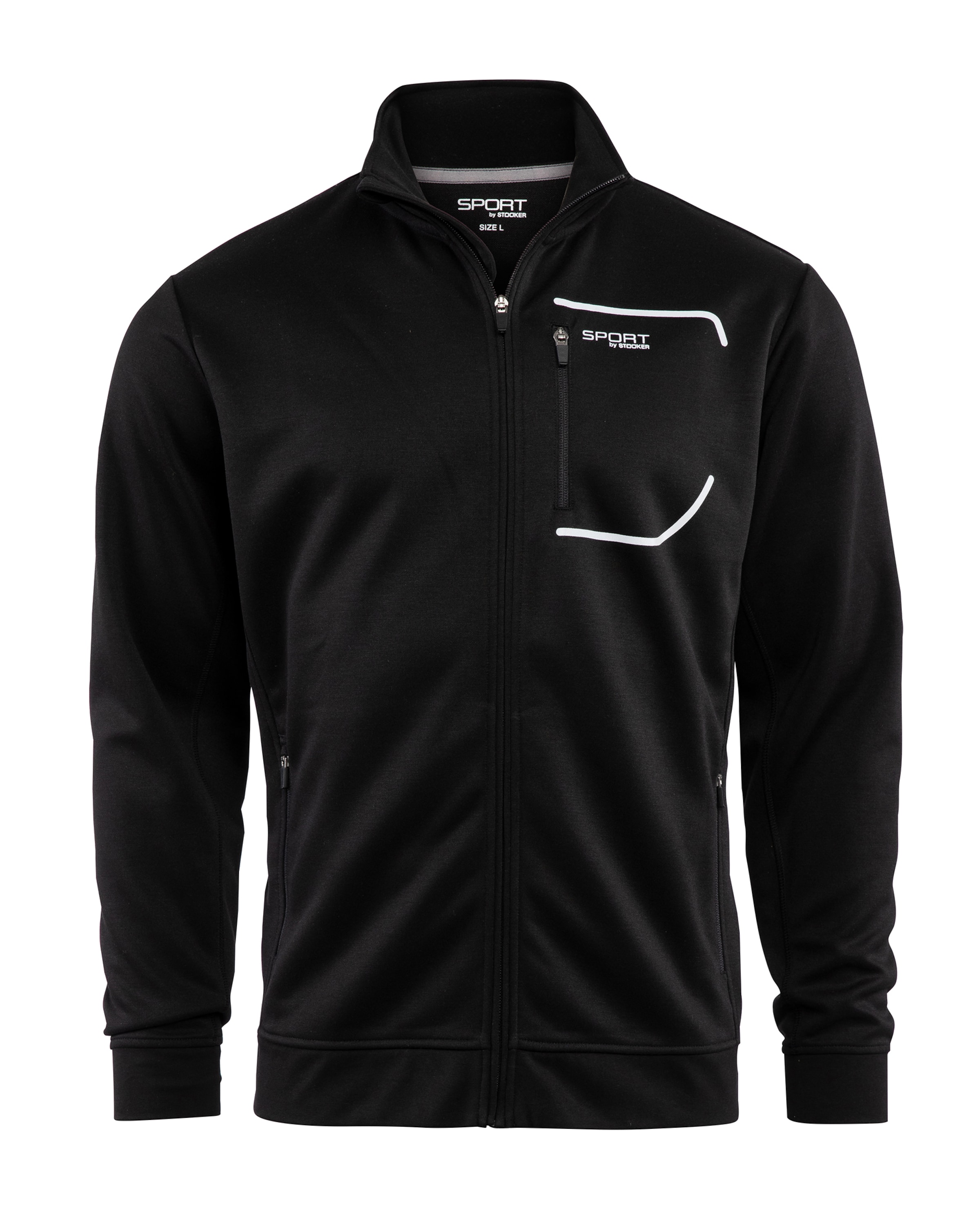 Veste de survêtement 'Sidney' Stooker Men en noir : devant