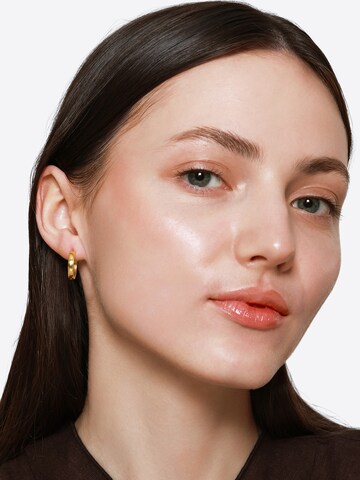 Boucles d'oreilles 'Elisa' Heideman en or : devant