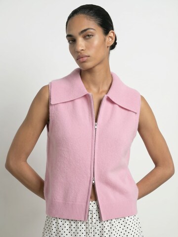 HYPEDROP Knitted vest 'Nisrine' in Pink: front