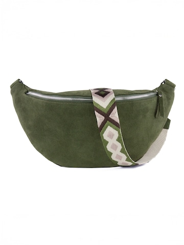 lePelou Gürteltasche 'TRAMA' in Grün: Vorderseite