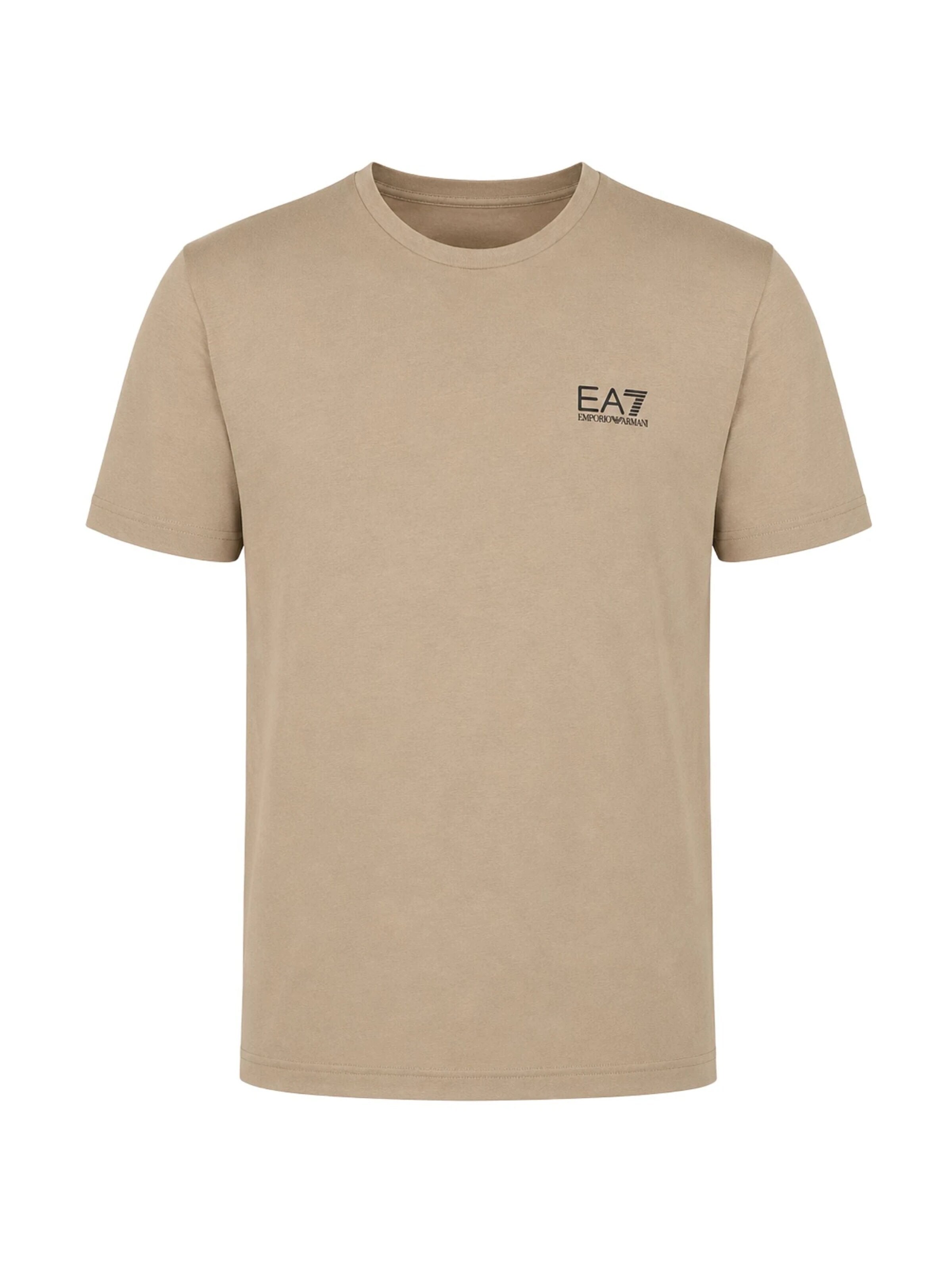 EA7 Emporio Armani Shirt 'JERSEY T-SHIRT' in Beige: voorkant