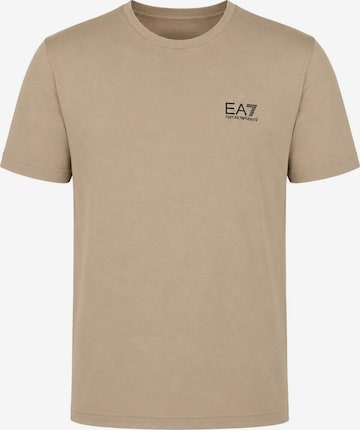 EA7 Emporio Armani T-shirt 'JERSEY T-SHIRT' i beige: framsida