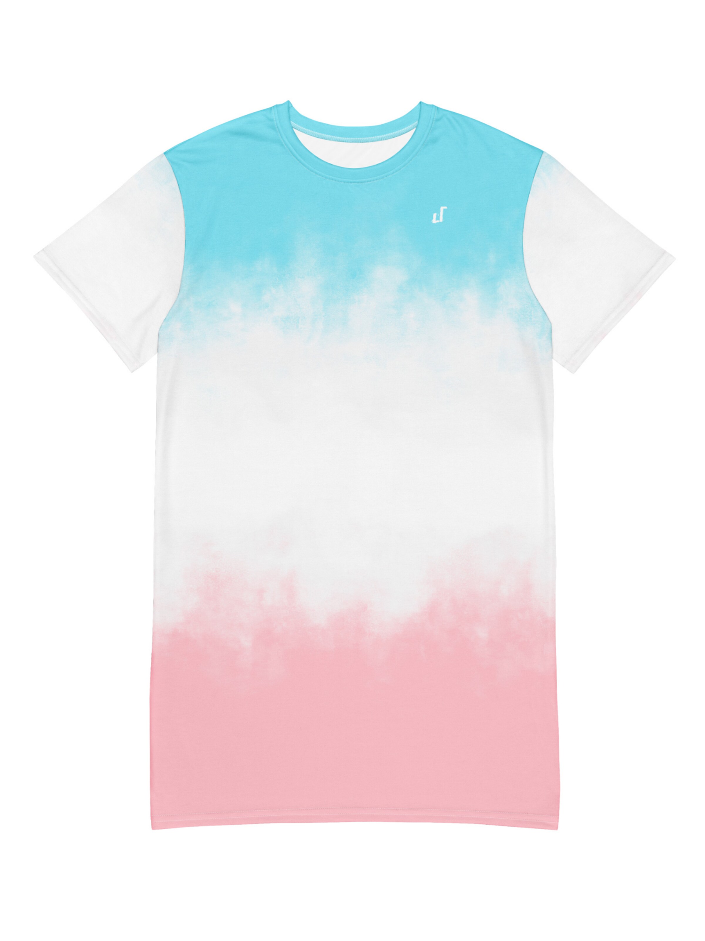 DECALVIBES Oversizeshirt 'Gradient Pink Blue'‌‌‌‌ in Blau