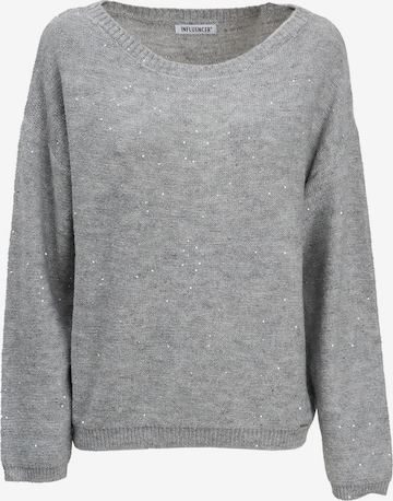 pilka Influencer Megztinis: priekis