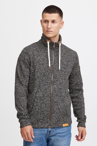 !Solid Fleece Jacket 'Luki' in Grey: front
