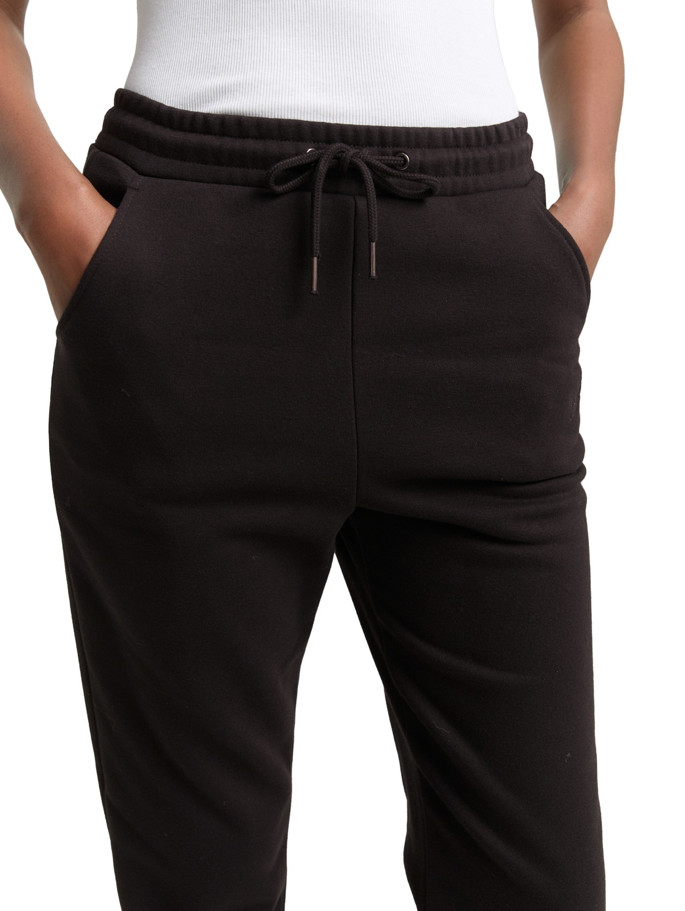 TOM TAILOR DENIM Slimfit Broek in Zwart