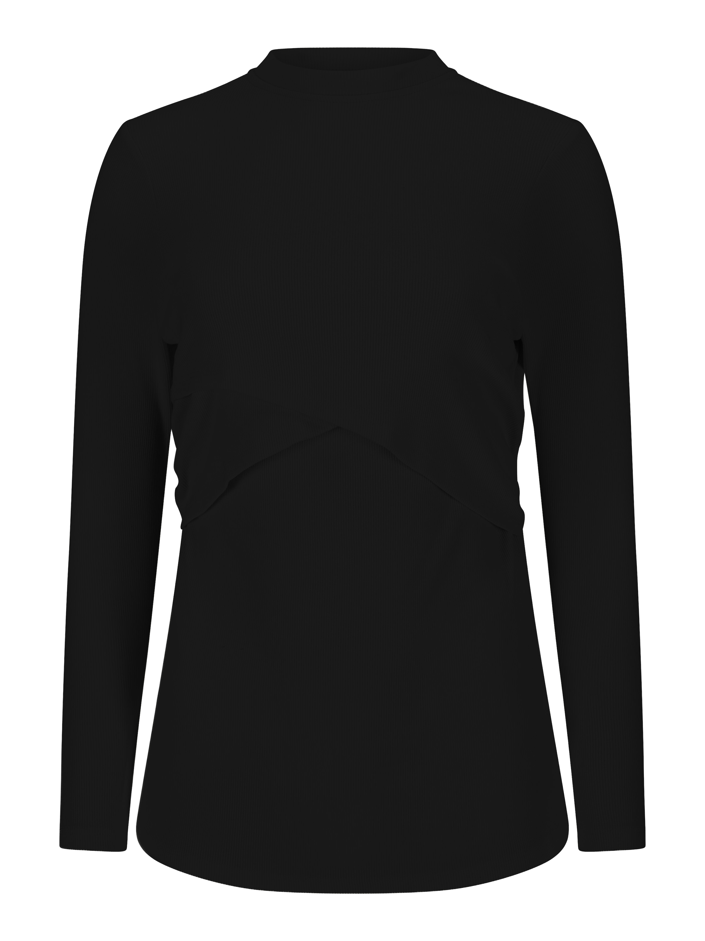 dayê rose Shirt 'Jasmine Still-Longsleeve für Stillzeit & danach' in Black: front