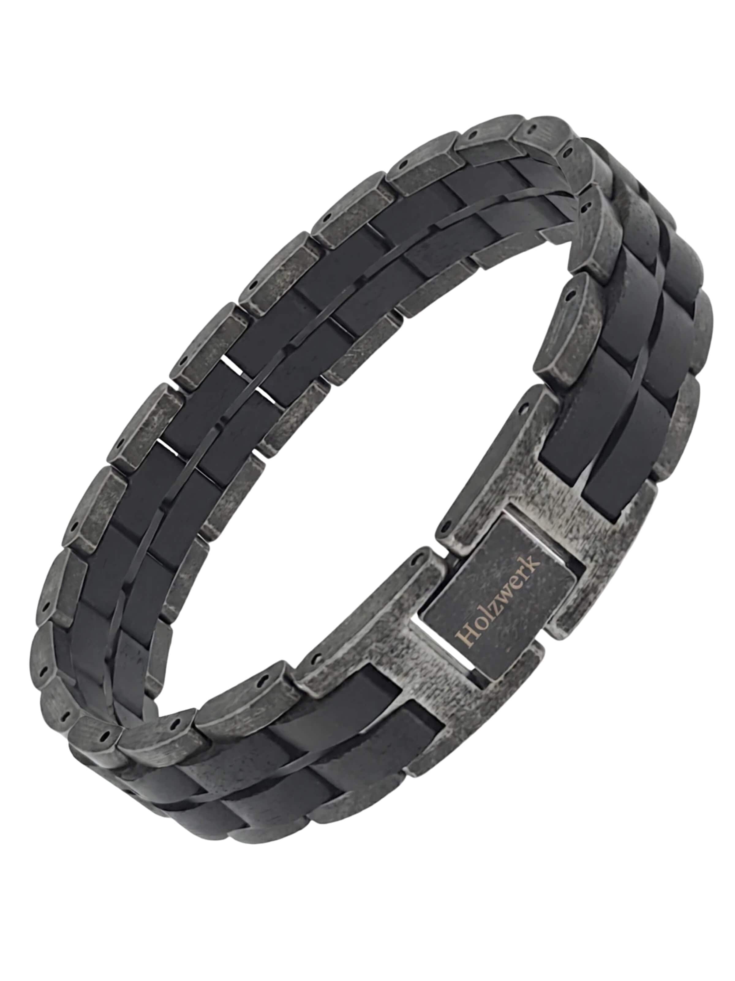 Holzwerk Armband 'GAMENSEE'‌‌‌‌‌‌ in Grau: Vorderseite