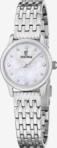 Montre à affichage analogique FESTINA en argent : devant