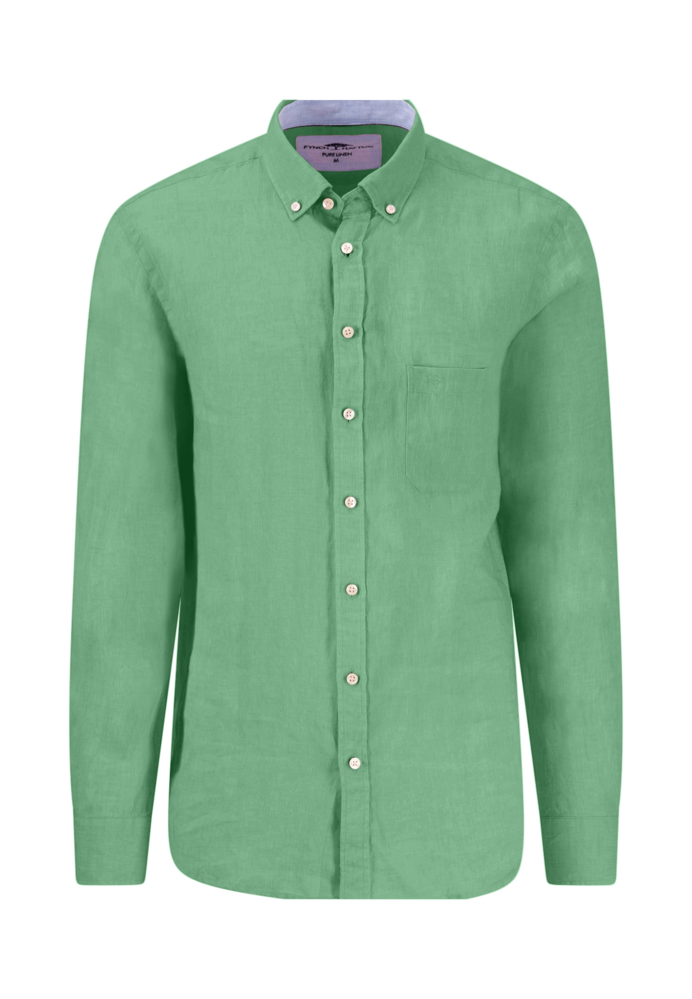 FYNCH-HATTON Button Up Shirt in Green: front