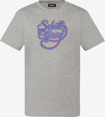 Schott NYC Shirt in Grau: Vorderseite