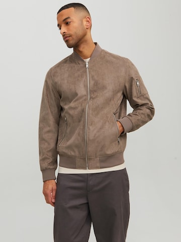 JACK & JONES Between-Season Jacket 'Rocky' in Brown: front