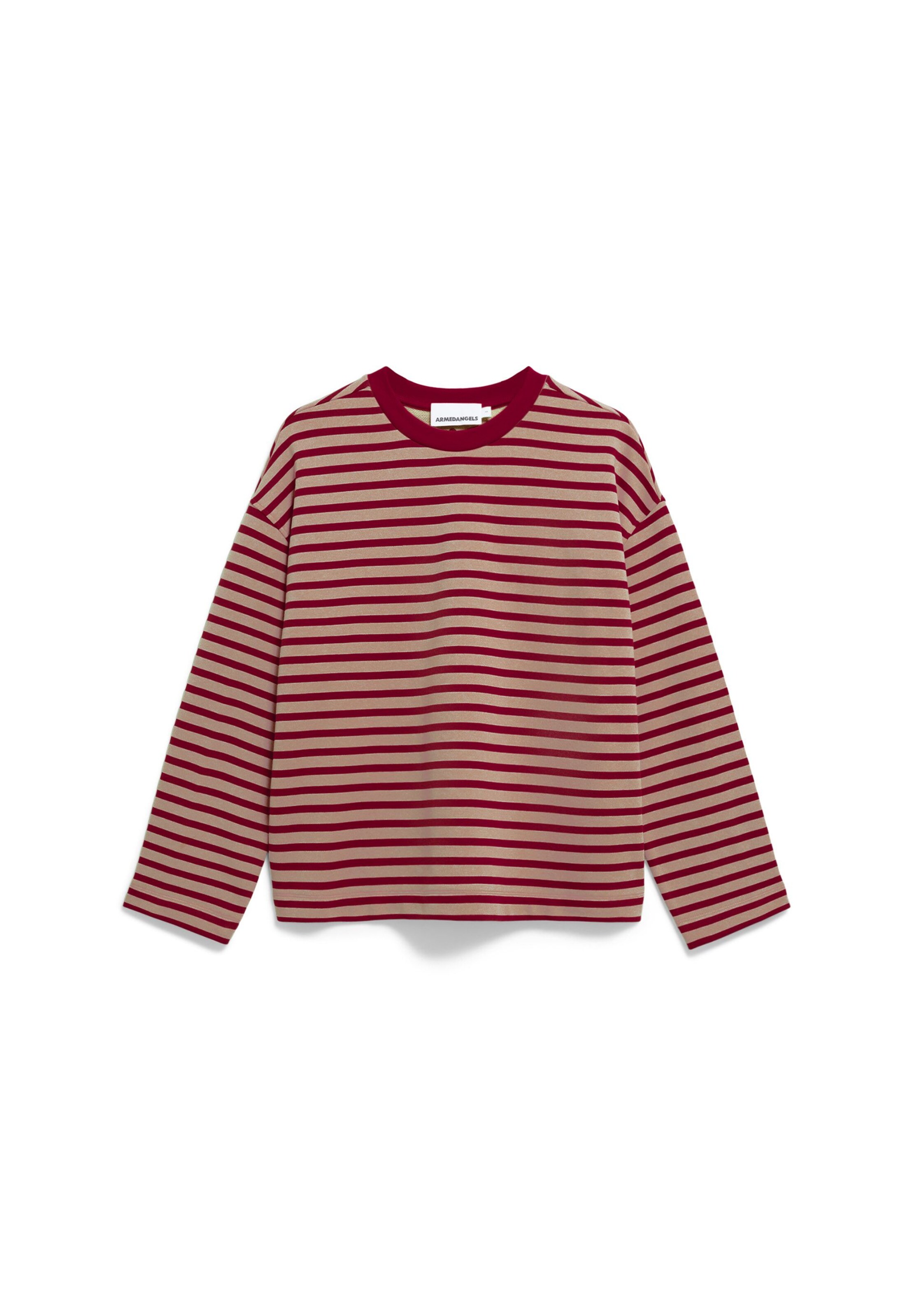 Sweat-shirt 'FRANKAA' ARMEDANGELS en rouge : devant