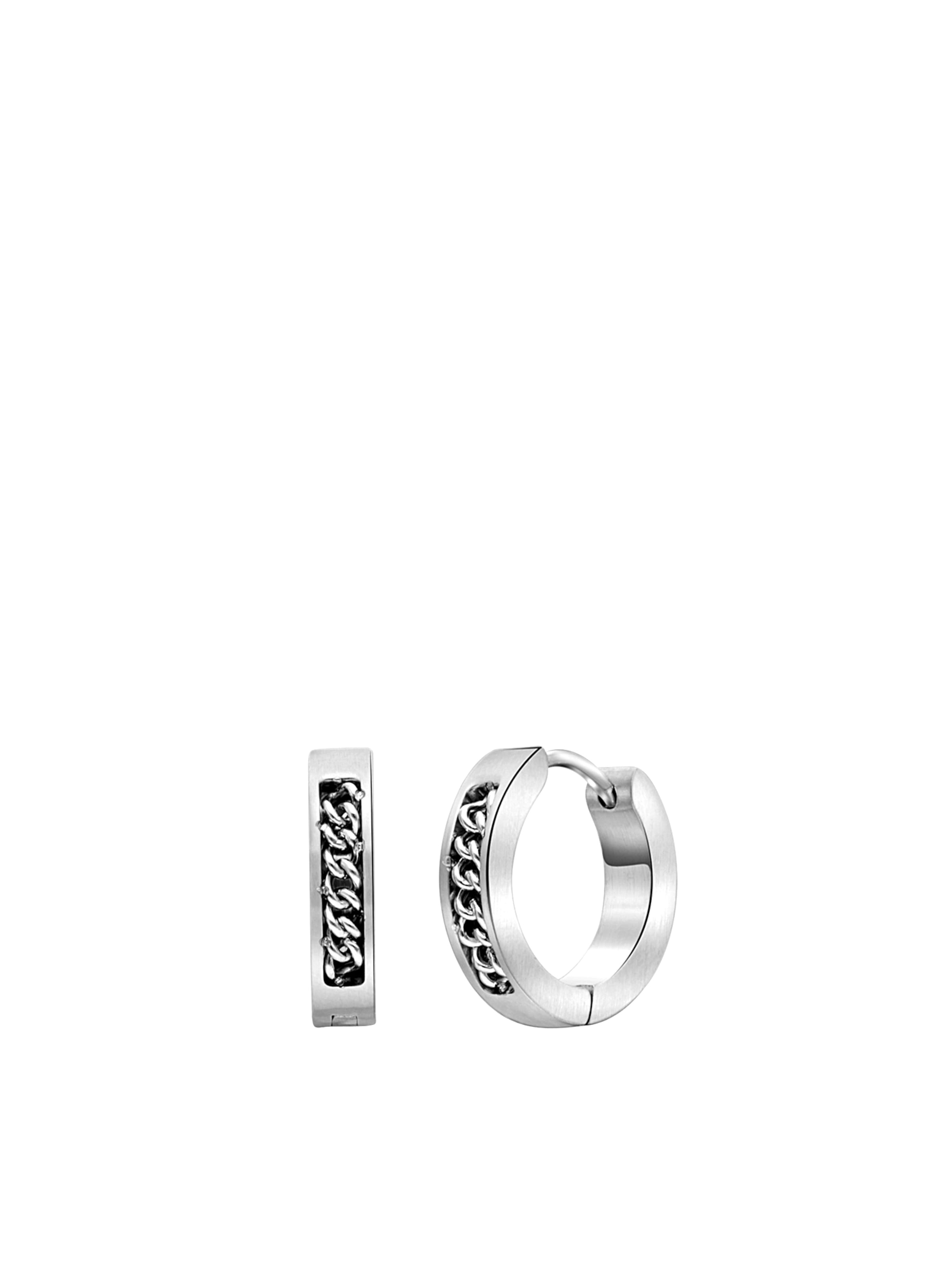 Lucardi Earring in Silver: front