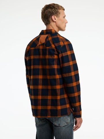 CHASIN' Regular fit Button Up Shirt 'Axel Xedo' in Blue