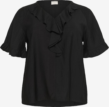 KAFFE CURVE Blouse 'Meriana' in Black: front