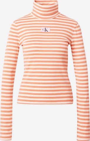 T-shirt Calvin Klein Jeans en orange : devant